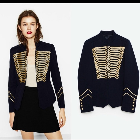 zara military style jacket